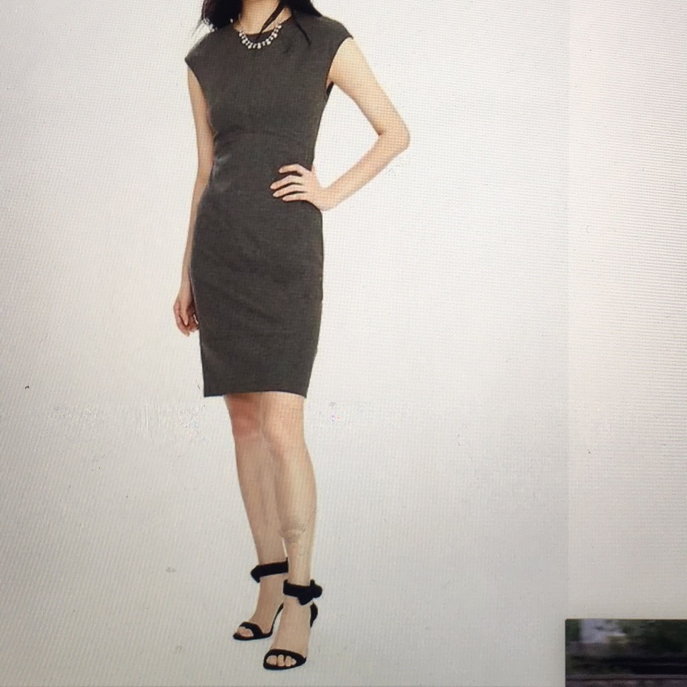 Banana Republic Gray Cap Sleeve Dress